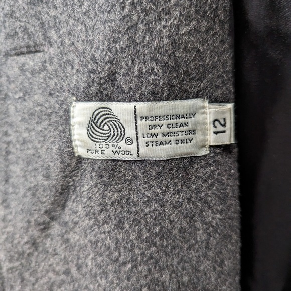 Vintage Anne Klein II Hooded Wool Coat with Waist Drawstring Size 12 - Picture 5 of 6